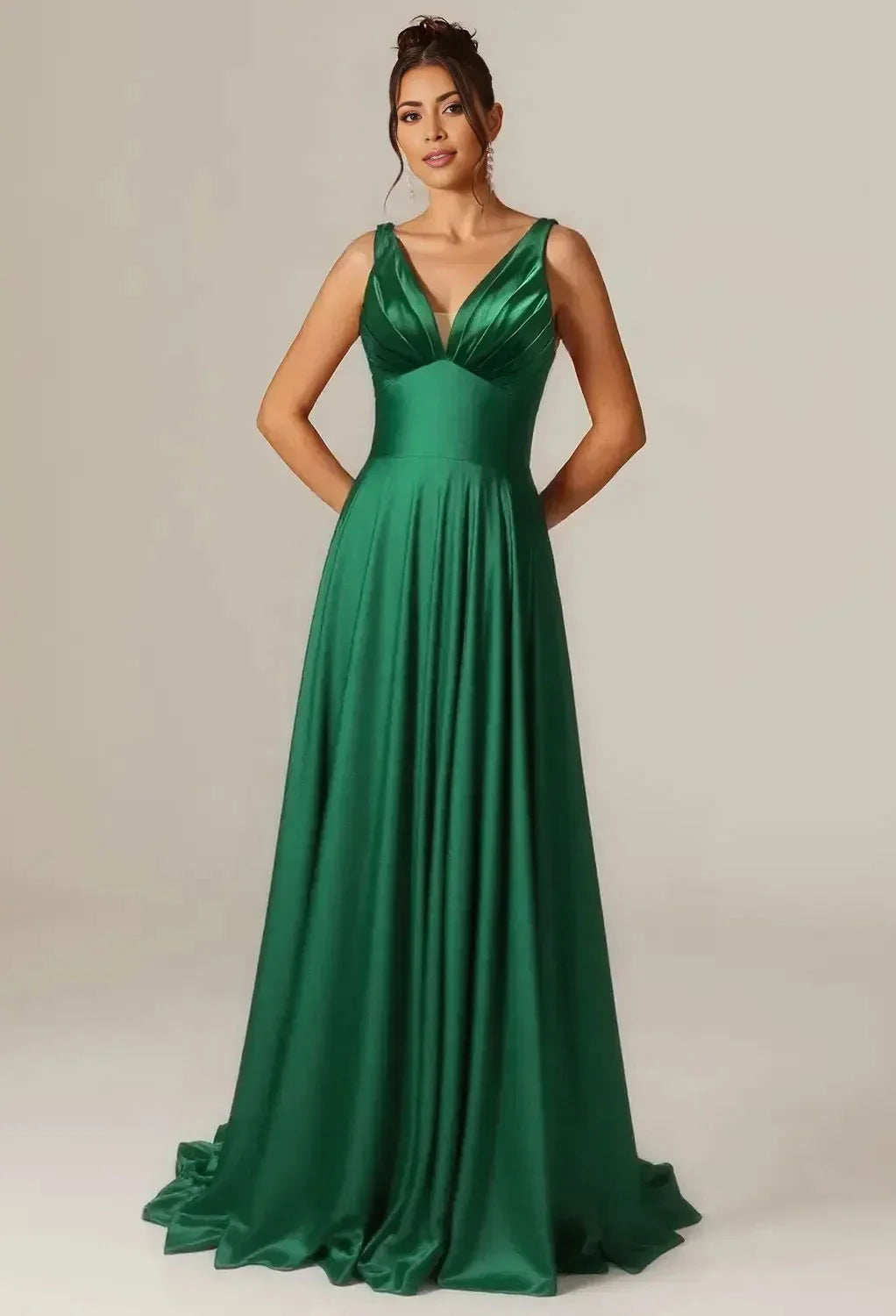 A-Line Regular Straps Modern Prom Dress Floor-Length Sleeveless Formal Evening Gown Affordable Strapless Prom Dresses